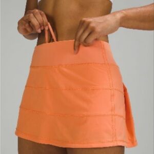 Lululemon Athletica Pace Rival Tennis Skirt in Golden Apricot (DISCONTINUED)